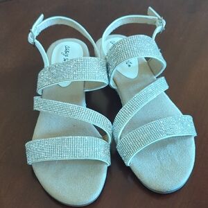Ladies Easy Street Sparkly Sandals, Sz 7.5